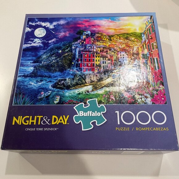 Night & Day - Cinque Terre Splendor 1000 Piece Puzzle - Picture 1 of 6